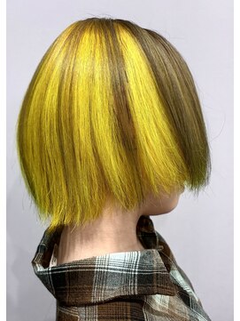 ルシードスタイルベル(LUCID STYEL BELLE) グレージュ×バナナイエロー アンブレラ