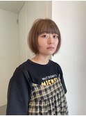 ボブ×ベージュ