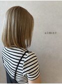 *+aimerが叶える...透け感ベージュ×ボブ*