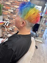 ルーナヘアー(LUNA hair)&nbsp;レインボーカラー ブリーチ ベリーショート ショートヘア