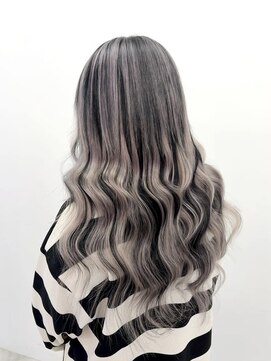 ラニシス ヘアー(Lanisis Hair) 黒×シルバーハイライトロング★
