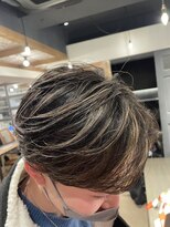 ザザ ZA/ZA 神楽坂 3Dカラーでブリーチハイライトメンズ2ブロショート