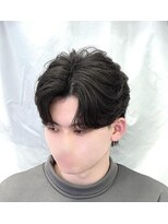 メンズヘアセンス 渋谷(MEN'S HAIR SENSE)&nbsp;ブルーブラック/フェザーパーマ/刈り上げセンターパート/メンズ