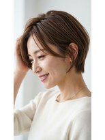ソーエン バイ ヘッドライト 横須賀中央(soen by HEADLIGHT)&nbsp;大人可愛い◎ひし形ショートボブで小顔見え　30代40代50代60代