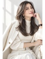 アッシュ 学芸大学店(Ash) ロング/大人女性/グレージュ/白髪ぼかしハイライト/脱白髪染め