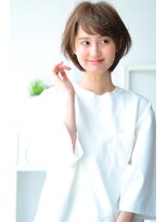 トリコ心斎橋(trico)&nbsp;メルトカラー×斜めバング小顔ショートボブ【トリコ心斎橋店】