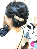 大人サイド結婚式アップアレンジ【ヘアセット　立川/立川南/袴】