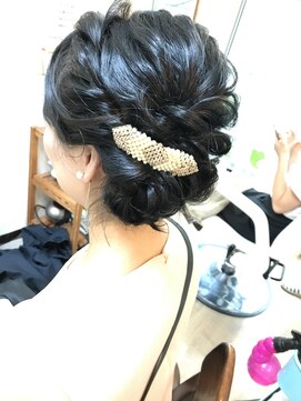 ロカット サロン(Roquat Salon) 大人サイド結婚式アップアレンジ【ヘアセット　立川/立川南/袴】