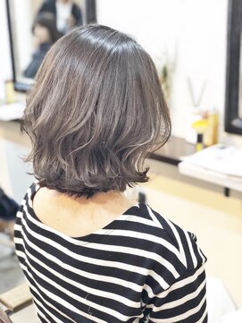 エトネ ヘアーサロン 仙台駅前(eTONe hair salon) 【eTONe】切りっぱなしボブ×波ウェーブ