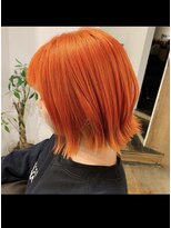 リコモ(Likkle More) 派手髪 オレンジカラー 担当 中嶋 【十条 美容室 リコモ】