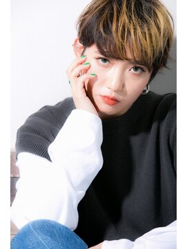 リノナ(Linona) バングハイライト無造作マッシュショート☆【Linona】