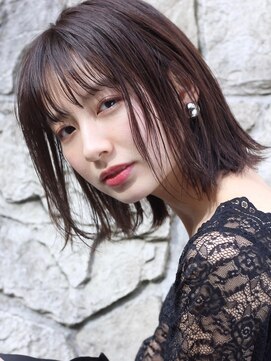 エムスラッシュ たまプラーザ(M.SLASH) オリーブアッシュ/抜け感/耳かけ/外ハネボブ/たまプラーザz2