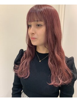 ジアン(GIEN) ダブルカラー ブリーチ ピンクパープル