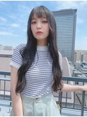 ブルーブラック/デジタルパーマ/大人可愛い