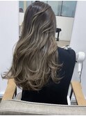 ブリーチ1回◎バレイヤージュ*シルキーグレー