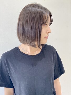 フォーク FOLK 【FOLK】透明感グレージュ☆似合わせ切りっぱなしボブ♪