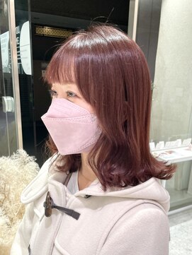 マイル 渋谷(mile) ブリーチなしピンクカラー