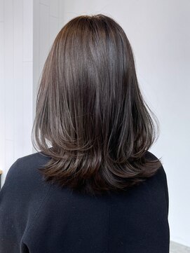 アルバム 池袋(ALBUM) ミディアムワンカールレイヤー_ショコラアッシュ_ba434752