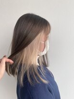 ジェンダーヘア(GENDER hair) ホワイトインナーカラー#デザインカラー#ミディアム8/N