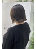 ◆◇透明感カーキアッシュ　ぱっつんボブ◇◆
