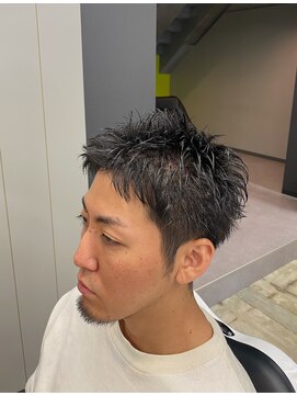 クフィア メンズヘアー カンポ 天王寺店(CUFFIA MEN'SHAIR CAMPO) スパイキーベリーショート/ダークアッシュ/ニュアンスパーマ