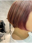 インナーカラー×グラデーションボブ