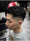 リバースパーマ×スキンフェード