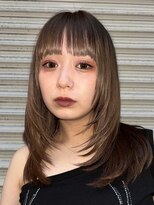 ノイ(noi)&nbsp;顔周りレイヤーカットくびれヘアミルクティーベージュカラー