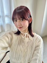 アンニュ(annuy)&nbsp;【annuy＿aoyama】顔まわりカット/ピンクカラー／黒髪卒業