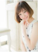 ハイトーンカラーフレンチカジュアル丸みボブa小山10代20代