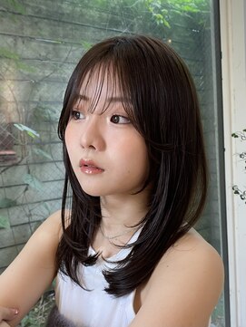 ガーランド (Garland) 大人かわいい顔まわりレイヤーミディアムレイヤーイルミナカラー