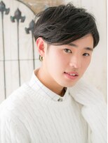 理容ハンサム 戸田公園店&nbsp;ダークアッシュ斜めバング刈り上げショートF戸田公園