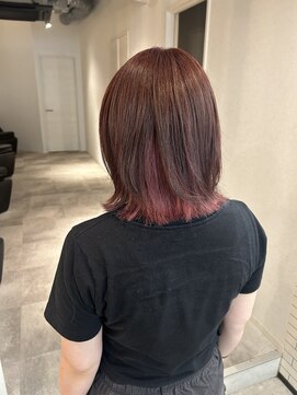 アイリー 名古屋(A/LEE) インナーカラー/レッドカラー/レッドブラウン/ボブ