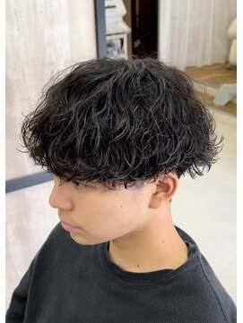 メンズギフト(men's GIFT) 刈り上げツーブロック波巻きパーマメンズマッシュ
