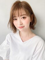 リヤン 表参道(lyann)&nbsp;艶感斜めバングデジタルパーマ前髪イメチェン似合わせカットF