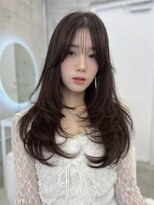 フォンズ(FONS)&nbsp;透明感ダークショコラグレージュ/ロングレイヤーワンカール/学割