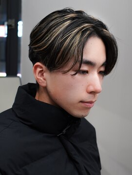 エルマーク 名古屋(L-MARK) ハイライト/ツイストパーマ/メンズ/アップバング/men's