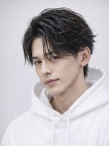 ハレ メンズサロン たまプラーザ(Hale)&nbsp;Haleメンズリバースセンターパートニュアンスパーマたまプラーザ