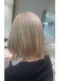 洋光台ブリーチ複雑履歴ダブルカラー白髪ぼかしハイライト