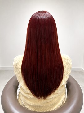 アース 名駅店(HAIR&MAKE EARTH) 艶レッドブラウンストレート
