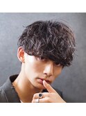 ラウンドマッシュ/ソフトツイストパーマ/ツイスパ/縦落ち