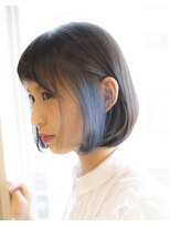 サロンドミルク 原宿(salon de MiLK)&nbsp;インナーカラー×ブルー