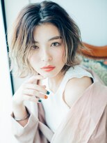 エクファ ヘア リゾート 大津 瀬田店(ex-fa hair resort)&nbsp;【瀬田◆エクファヘアリゾート】センターパートのグラデボブ