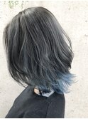 シルバー×水色