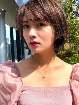 ピークアブー アヴェダ ギンザシックス(PEEK-A-BOO AVEDA GINZASIX) シースルーバンク×ショートボブ