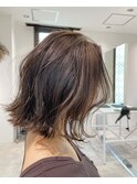 【YOKE】大人かわいいミルクティーブラウン切りっぱなボブ