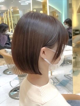 ロンドプランタン 恵比寿(Lond Printemps) 大人かわいい耳かけ前下がりボブワンレンボブ