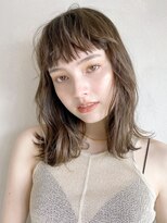 アイティーバイアルバム 松戸店(IT by ALBUM) ロブスタイル_外ハネボブセクションカラーペールベージュ_68505