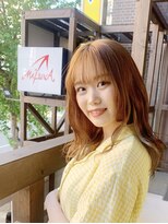 ヘアメイク マルナ 本店(HAIR MAKE MALUNA)&nbsp;【MALUNA ペコ】透明感ベージュ×グレーイヤリングカラー