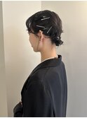 フィンガーウェーブ　ツインヘアアレンジ